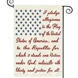 New pledge of Allegiance Patriotic Garden Flag #335